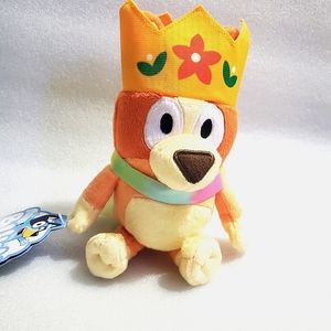 Bingo Queen Bluey Friends 7 Inch Royalty Crown Cape Plush Toy Boy Girl